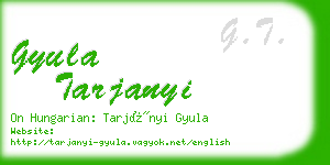 gyula tarjanyi business card